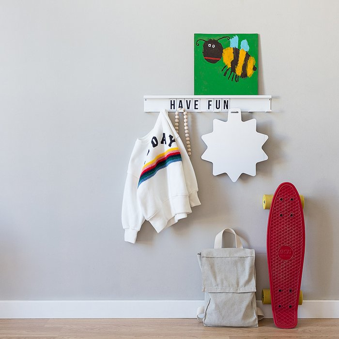 Magnetische Kapstok Met Letters • Zwart/Wit - Helloboy