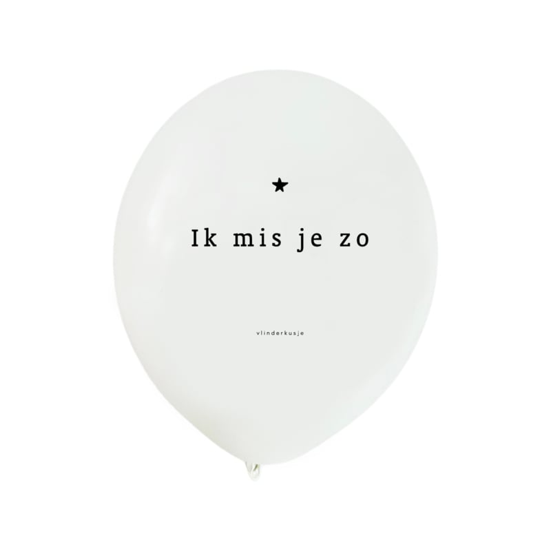 witte ballon ik mis je zo