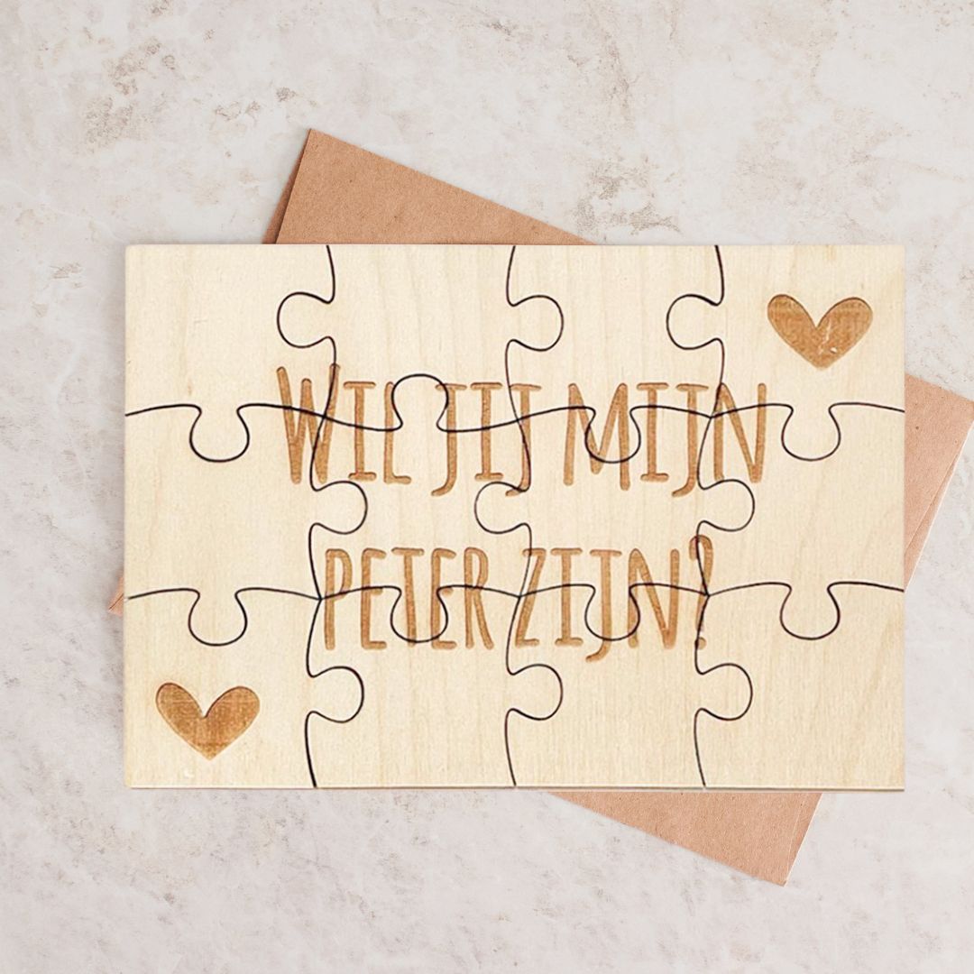 wil jij mijn peter zijn houten puzzel