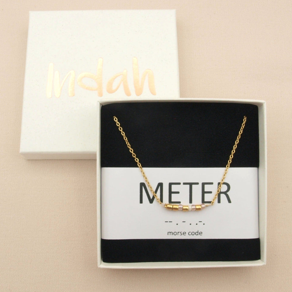 meter ketting halsketting morse code