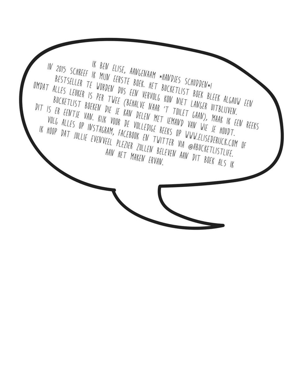 Bucketlist Boek • Voor Ouders