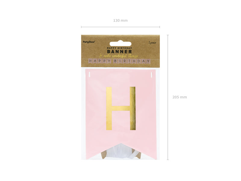Slinger Happy Birthday • Roze