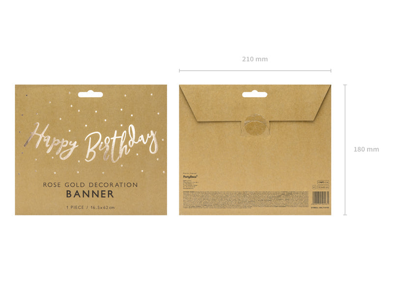 Slinger Happy Birthday • Rosé Goud
