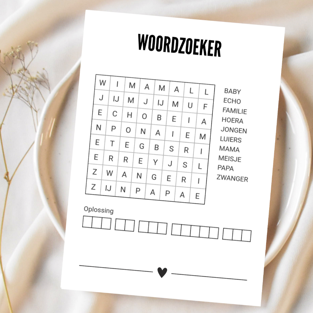 A6 Woordzoeker • Wil Jij Mijn Peter Zijn