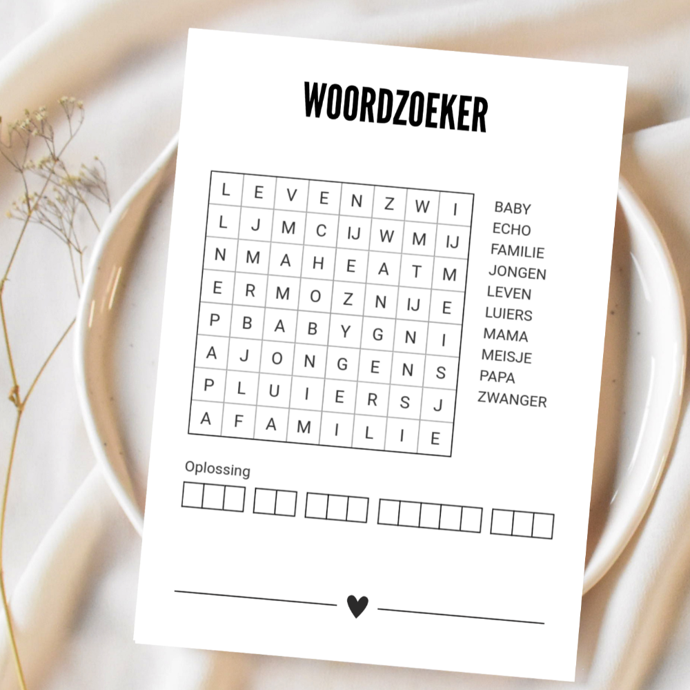 A6 Woordzoeker • Wil Jij Mijn Meter Zijn