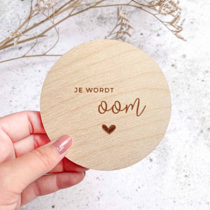 houten cirkel je wordt oom