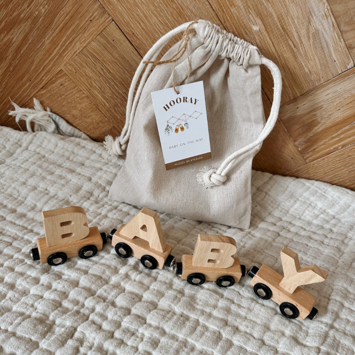 puzzel baby on the way zwangerschapsaankondiging 80 stukjes little concept