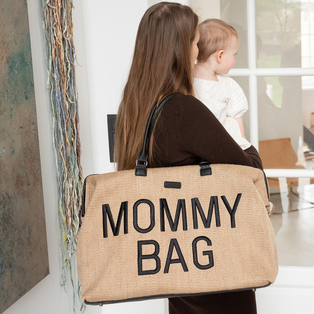 Mommy Bag ® Verzorgingstas • Raffia Look