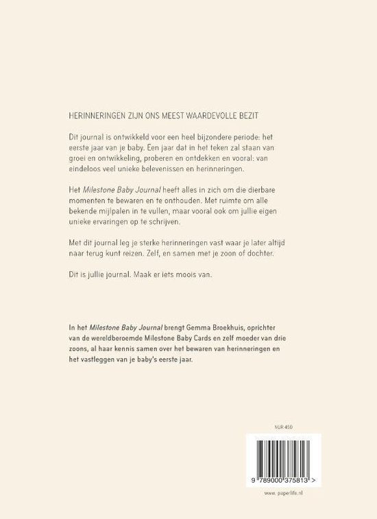 milestone baby journal gemma broekhuis invulboek eerste jaar