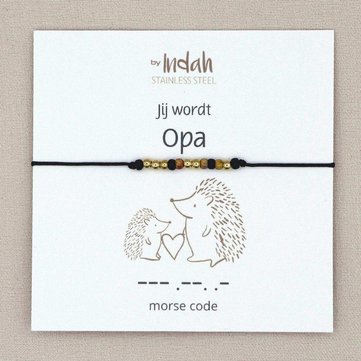 jij wordt opa armband morse