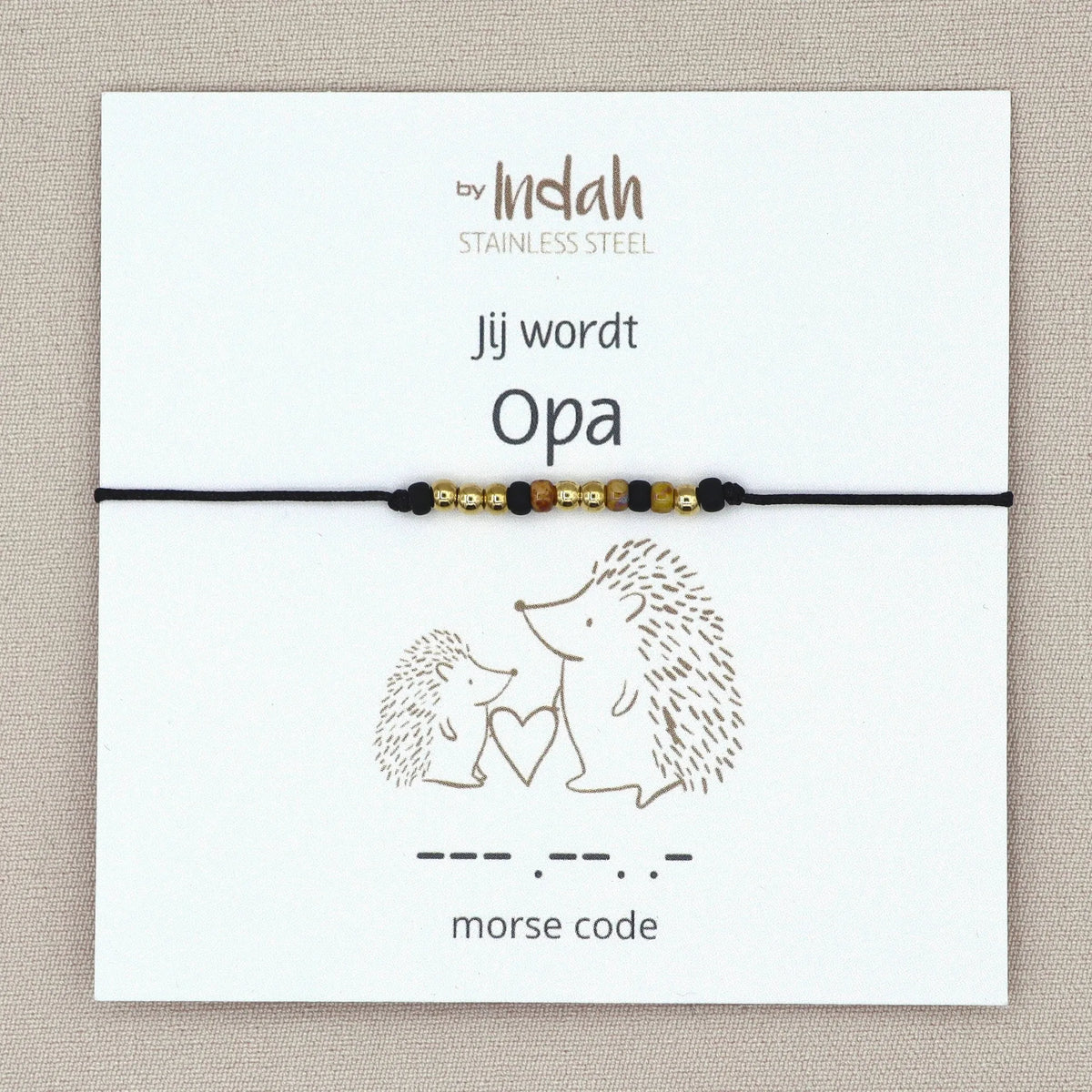 jij wordt opa armband morse