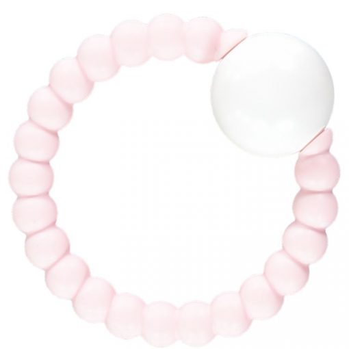 Nibbling rammelaar roze/wit - HelloBaby.be