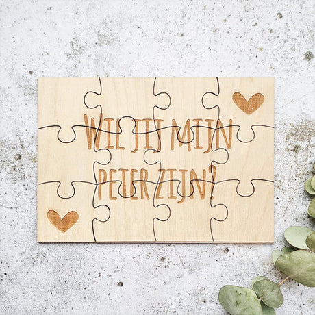 wil jij mijn peter zijn houten puzzel