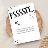 kraskaart psssstt baby wij krijgen een baby