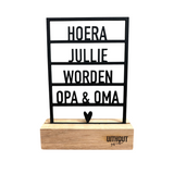 Houten Frame • Hoera Jullie Worden Opa & Oma
