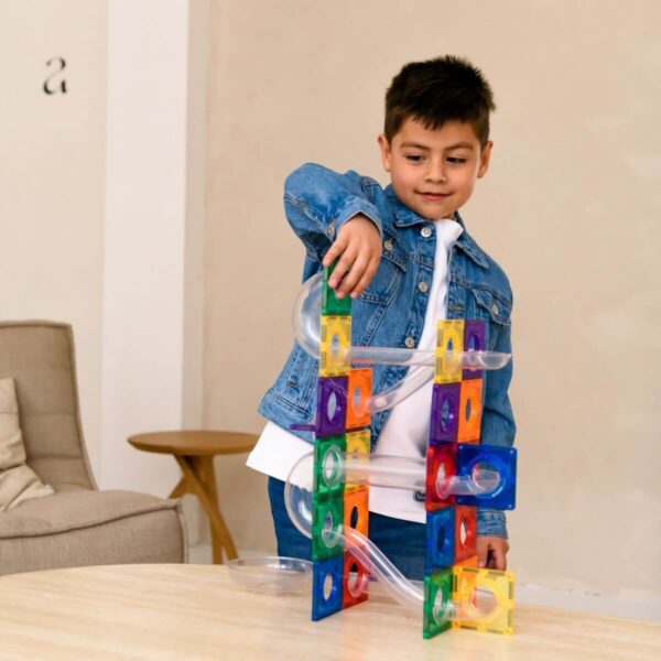 Magnetische Bouwblokken • Knikkerbaan • 100 Stuks