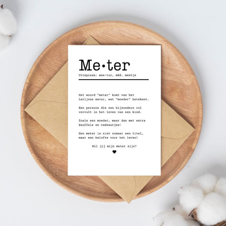 wenskaart wil jij mijn meter zijn A6