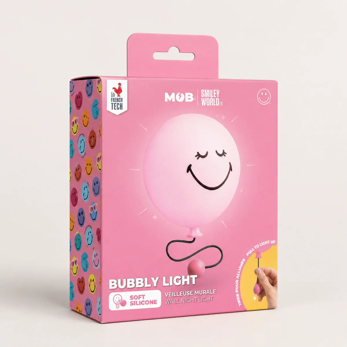 mob bubbly light pink roze kinderkamerlicht tienerkamerkamerverlichting smileylamp smiley kinderlamp tienerlamp 