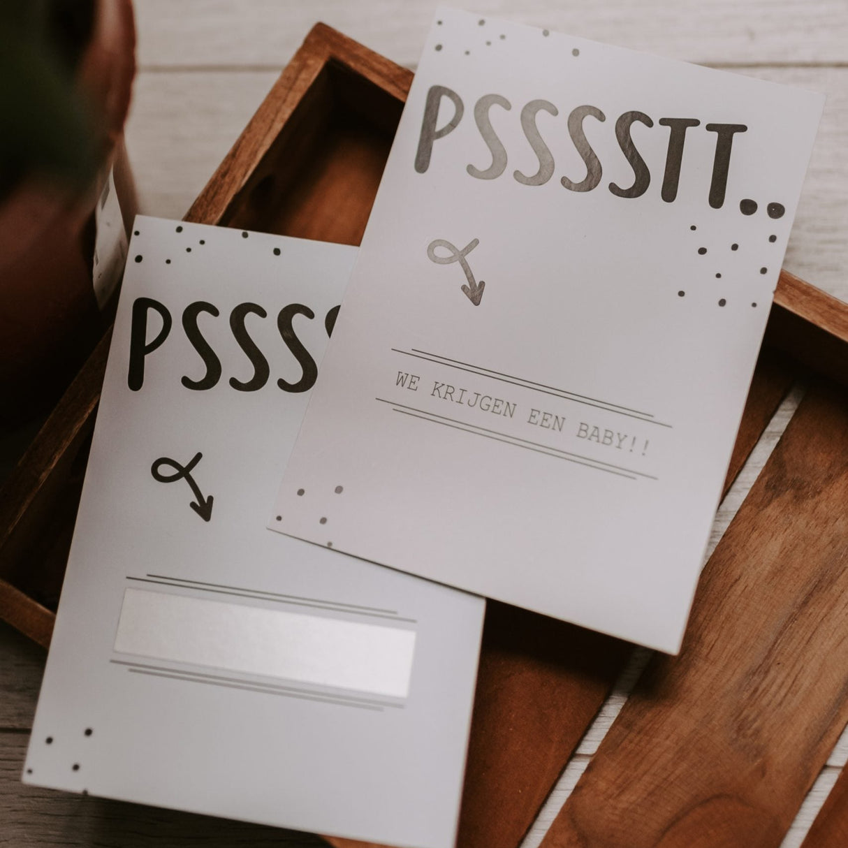 kraskaart psssstt baby wij krijgen een baby