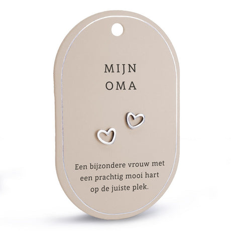 oorbellen oorringen oma geschenk hartjes  zilver