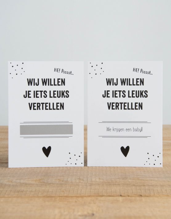 kraskaart wij krijgen een baby wij zijn zwanger