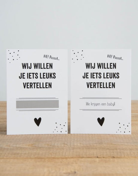 kraskaart wij krijgen een baby wij zijn zwanger