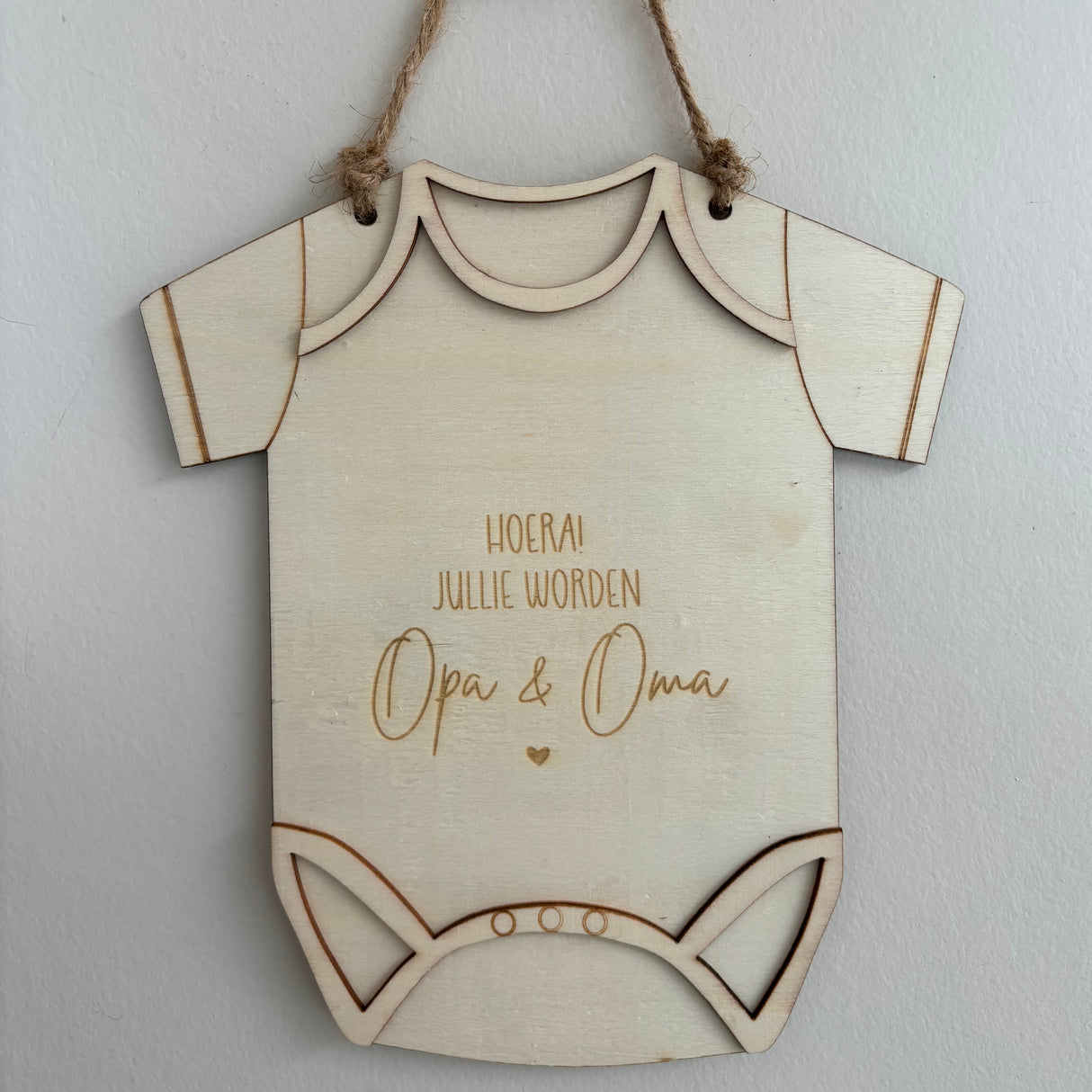 Houten Romper • Hoera Jullie Worden Opa & Oma