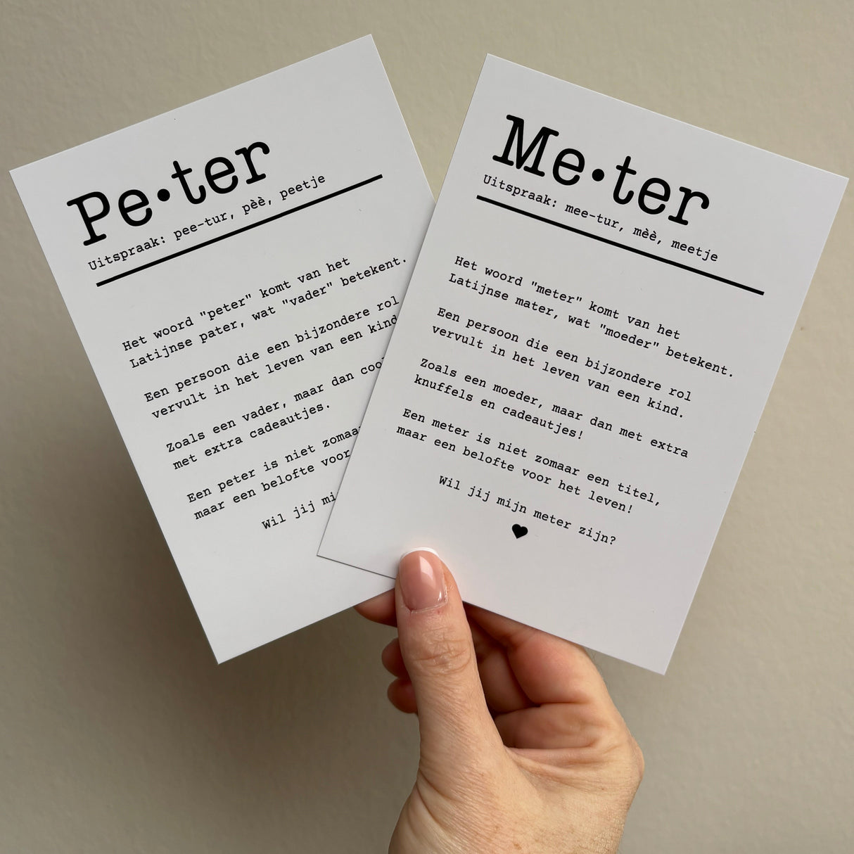 A6 Ansichtkaart • Meter