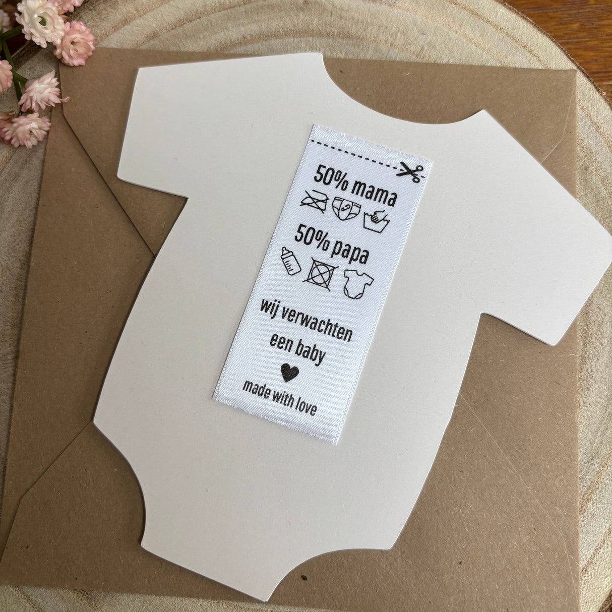 Baby Romper Kaart • Wij Verwachten Een Baby