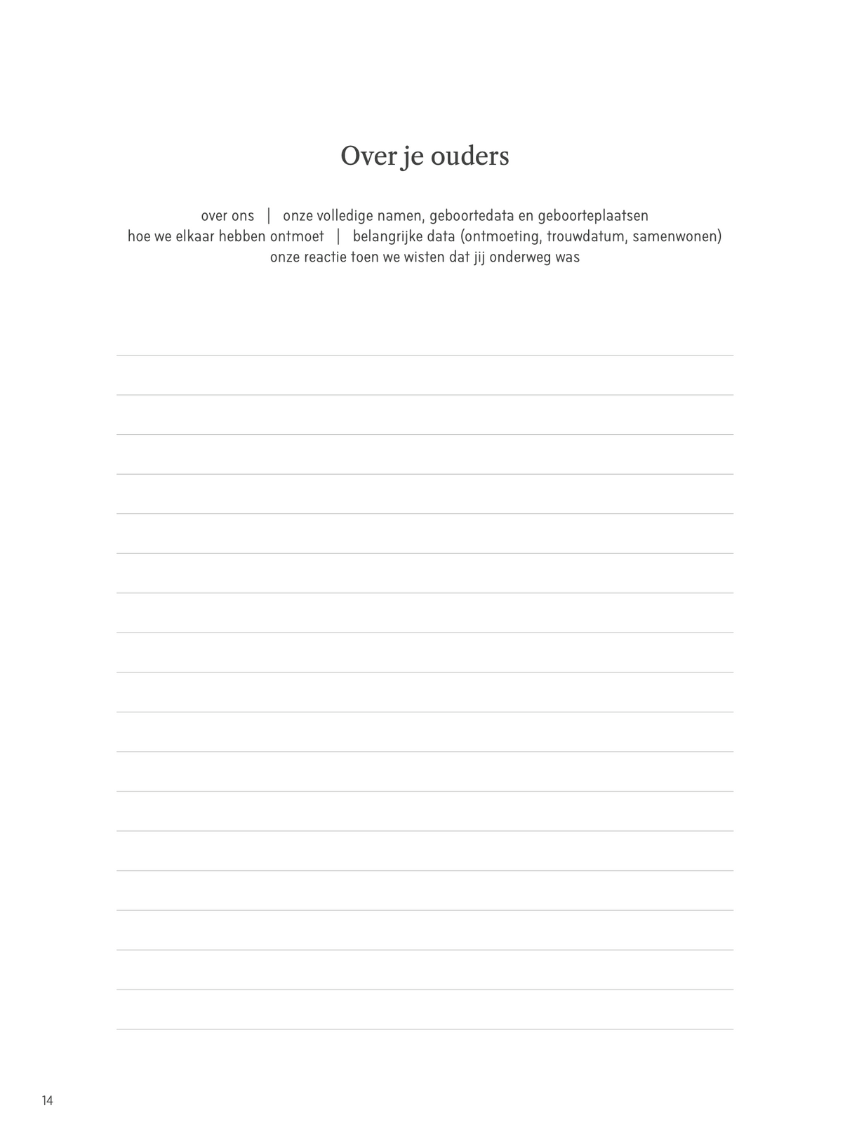 Invulboek • Milestone Baby Journal