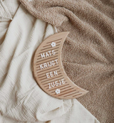 houten letterbord maan moon mijlpalenbord mijlpalen hout