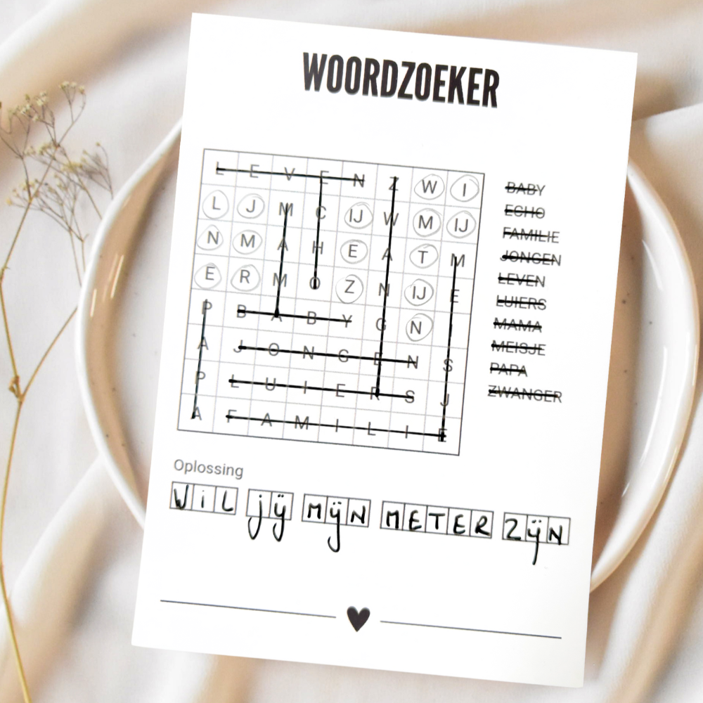 A6 Woordzoeker • Wil Jij Mijn Meter Zijn