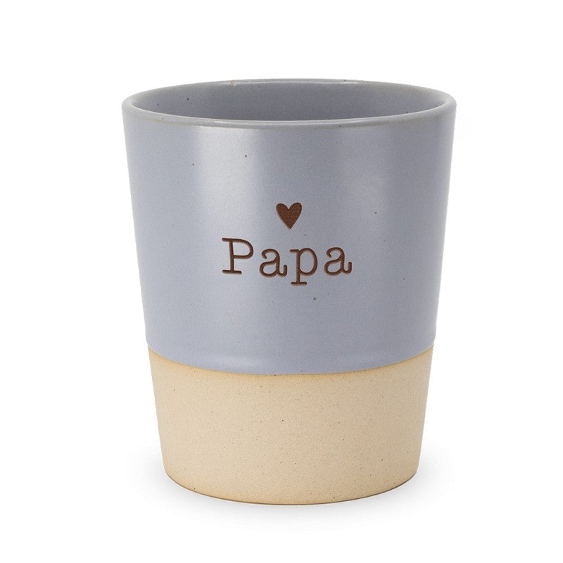 mok koffietas papa hartje blauw keramisch