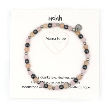 natuursteen armband mama to be
