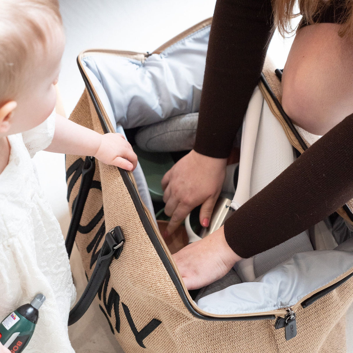 Mommy Bag ® Verzorgingstas • Raffia Look