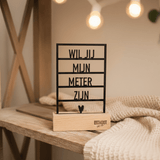 zwart houten kader wil jij mijn meter zijn