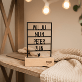 zwart kader wil jij mijn peter zijn hout