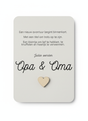 jullie worden opa en oma kaart met houten hartje