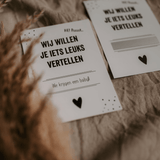 kraskaart wij krijgen een baby wij zijn zwanger