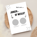 kraskaart het is een jongen gender kaart