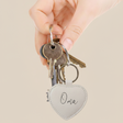 sleutelhanger hart hartje beige oma