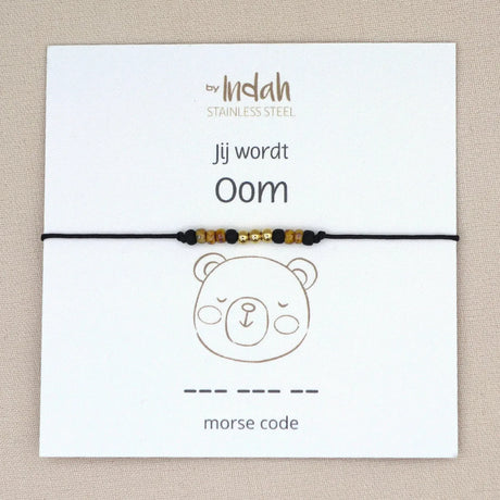 armband jij wordt oom morse code