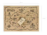 Papieren Placemat • Piraat Schattenkaart (6 stuks) - Helloboy