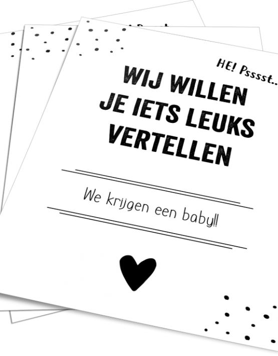 kraskaart wij krijgen een baby wij zijn zwanger