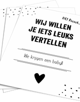 kraskaart wij krijgen een baby wij zijn zwanger