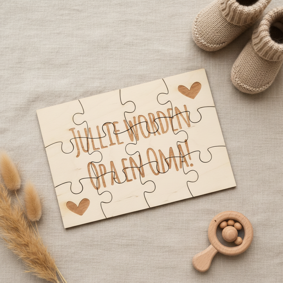 houten puzzel jullie worden opa en oma