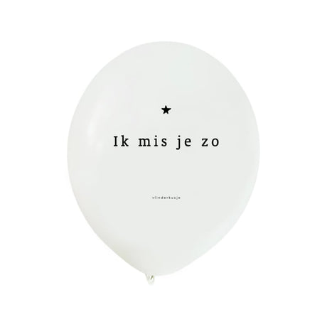 witte ballon ik mis je zo