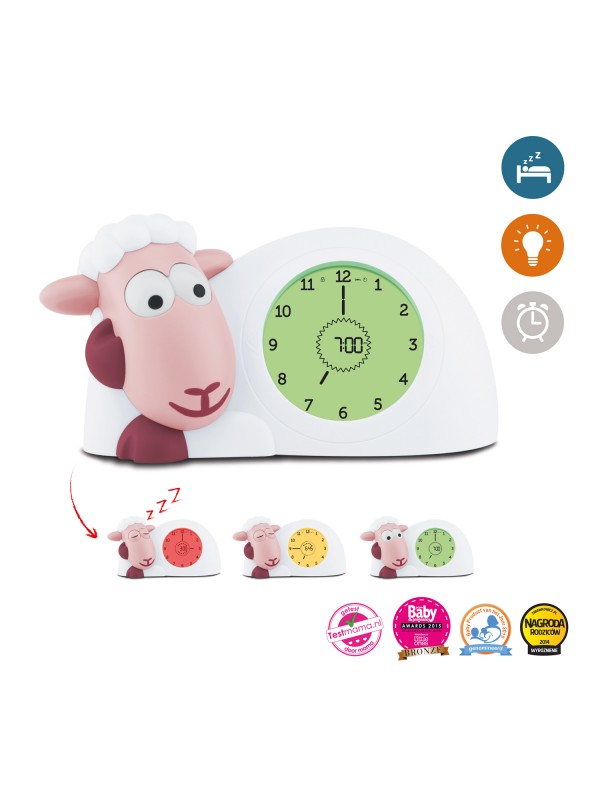 Slaaptrainer Sam • Wekker Zazu 3 in 1 • Roze