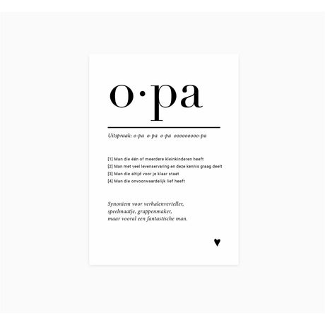 A6 Ansichtkaart • Opa