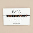 papa armband morse code bruin zwart